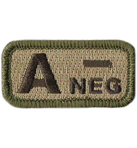 Gadsden and Culpeper Tactical Blood Type Patches - Type A Negative - 2